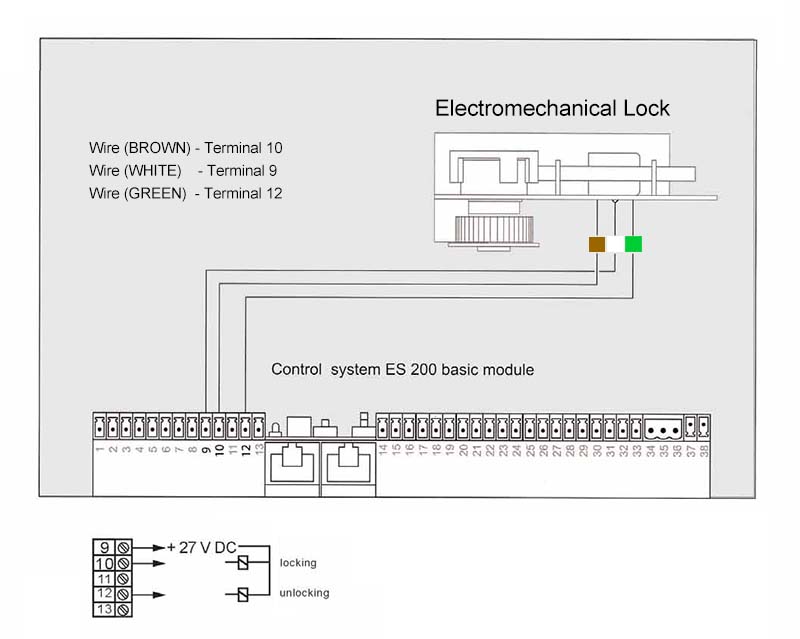 Dorma ES200 Mechanical Lock Wiring
