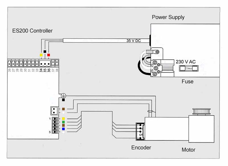 ES200 Motor & Power Supply Wiring