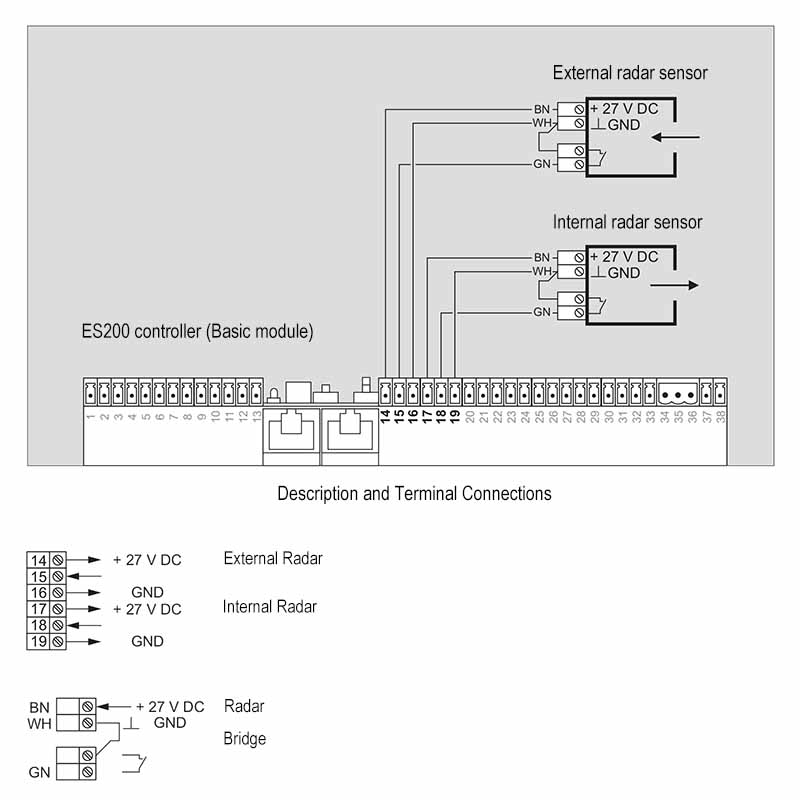 ES200 Wiring Diagram (Connection Scheme)