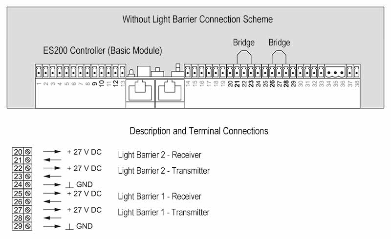 ES200 Without Light Barrier Wiring Diagram
