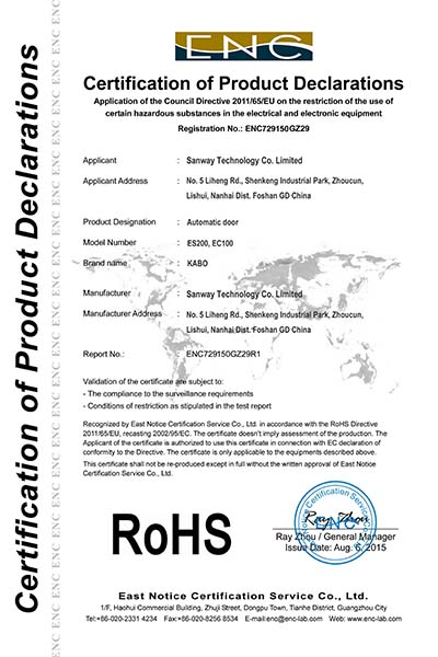 RoHS Cert.